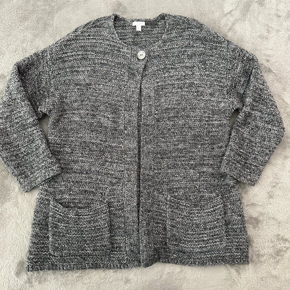 J. Jill Sweaters - J. Jill Pure Jill Sweater Cardigan Gray Women's Large Mohair Wool Blend